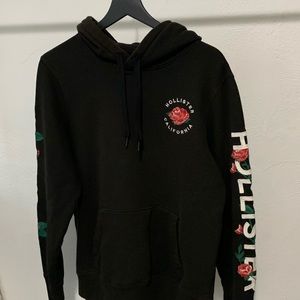 Hollister Co. Floral Embroidered Hoodie